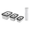 FRESH & SAVE, Stainless Steel S/M/L BOXES  & Cordless Vacuum PUMP, small 1