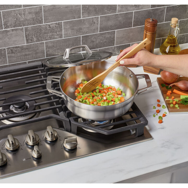 Motion Stainless Steel, 4 qt Chef's Pan, Stainless Steel , large 2