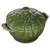 450 ml ceramic artichoke Cocotte, basil-green,,large