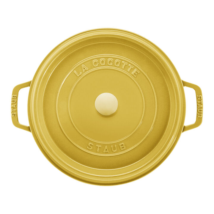 La Cocotte, 5.25 l cast iron round Cocotte, citron, large 3