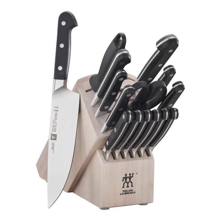 Pro, 16-pc, Knife block set, white, large 1