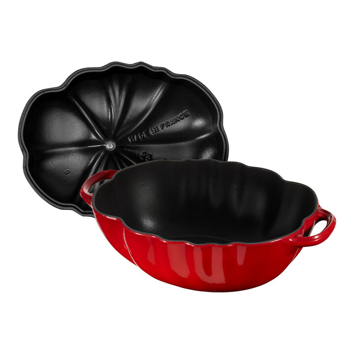 Cast Iron, 3 qt, Tomato, Dutch Oven, Cherry - Factory Second, large 3