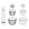 Fresh & Save BOWLS, Vacuum bowl set S/M/L / 13 Piece, glass, transparent-white, small 1