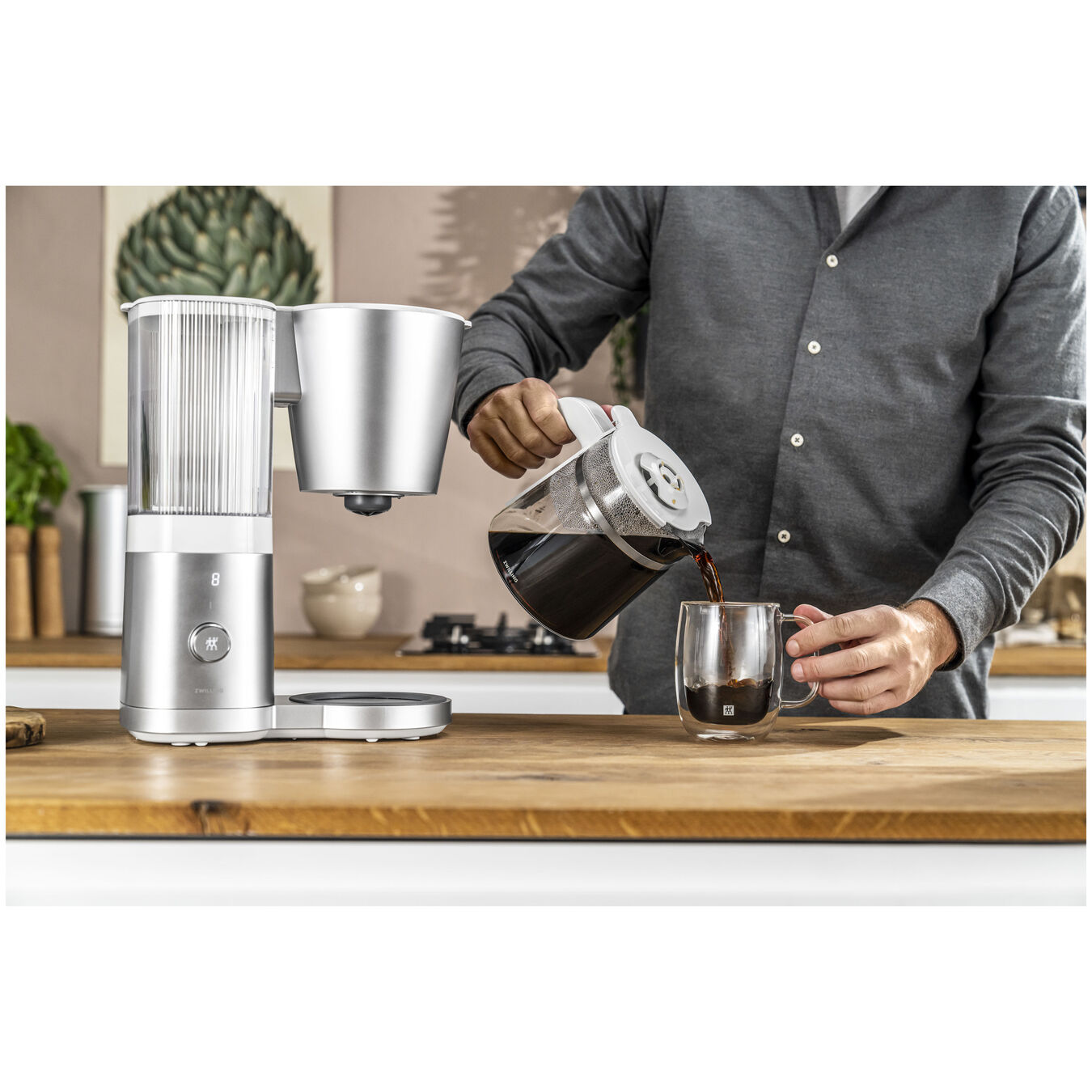 Drip coffee maker, 1,5 l, silver,,large 6