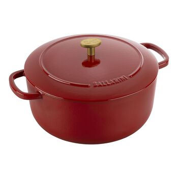 24 cm round Cast iron Cocotte red,,large 1