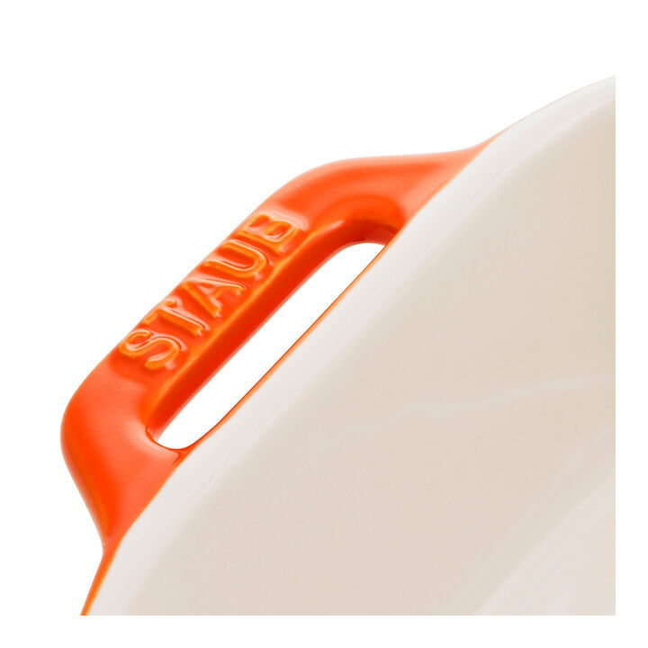 Ceramique, 14 x 11 cm, Assiette chaude, Orange, large 2