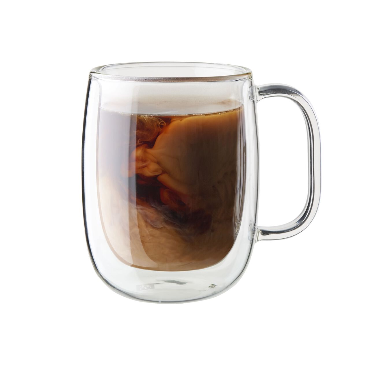 == JA Henckels Set of 2 Double Wall Coffee Glass Mugs Sorrento Plus 12 0z