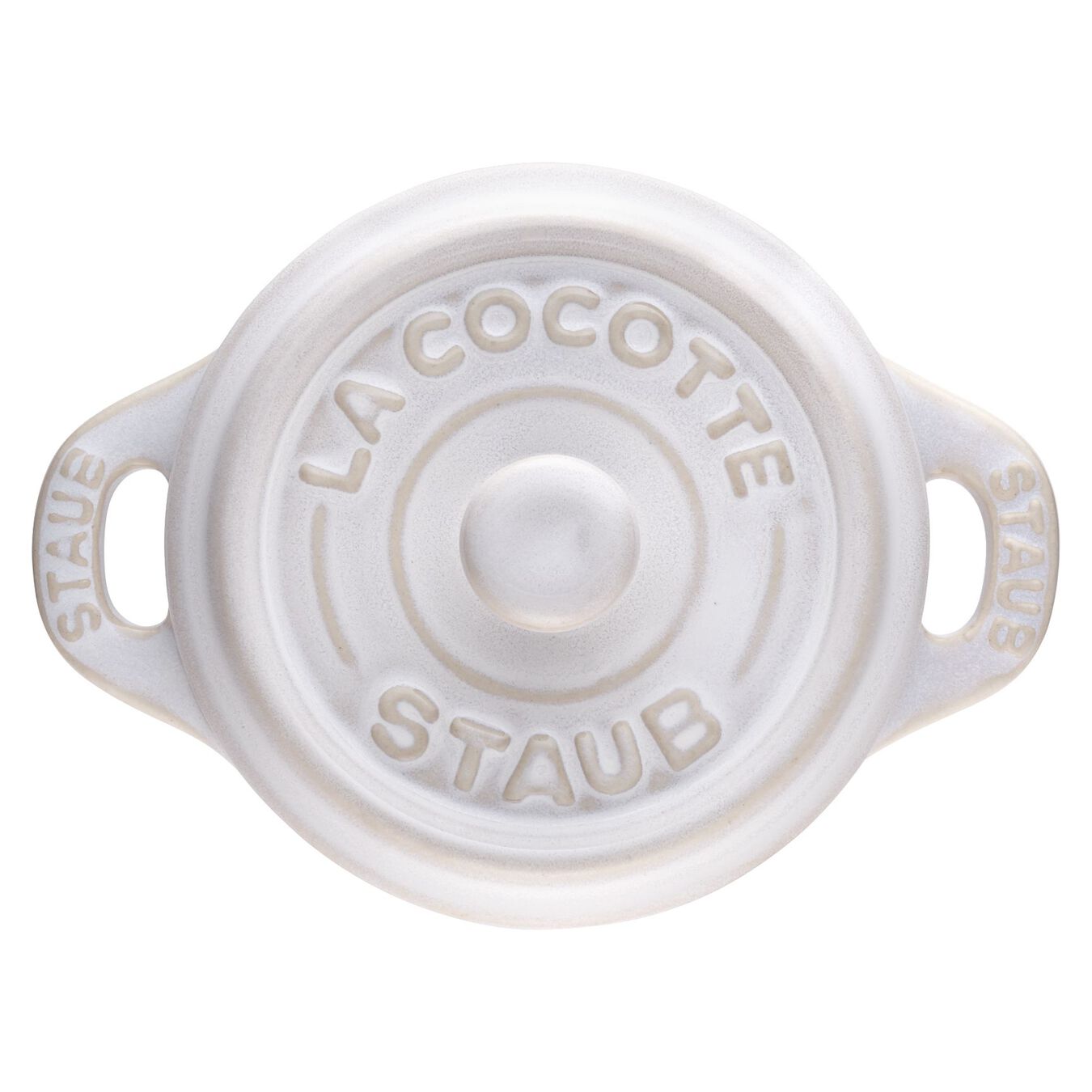 Mini Cocotte 10 cm, rund, Elfenbein-Weiß, Keramik,,large 5