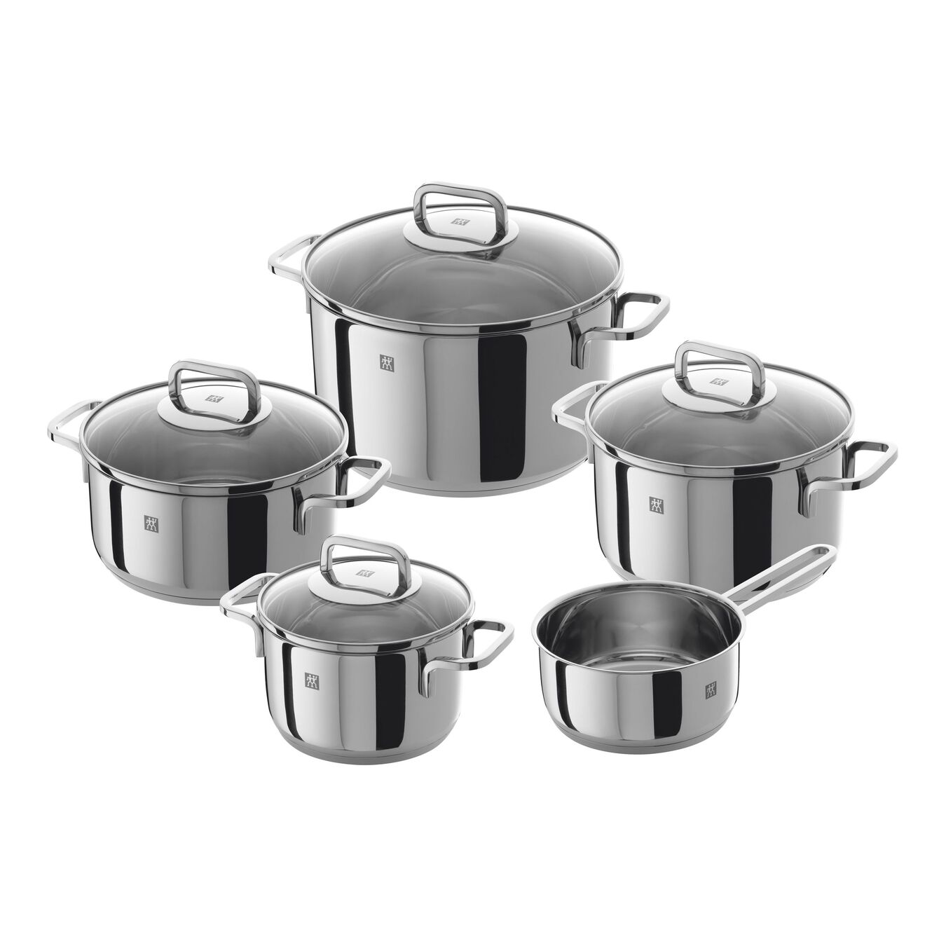 5-pcs 18/10 Stainless Steel Pot set silver,,large 1