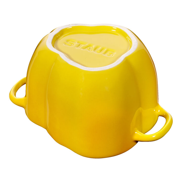 Ceramique, 11 cm ceramic Cocotte yellow, large 3