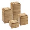Set ceppo verticale quadrato - 4-pz., bambù, small 1