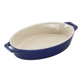 Staub Ceramic - Oval Baking Dishes/ Gratins, 9-inch, oval, Baking Dish, dark blue