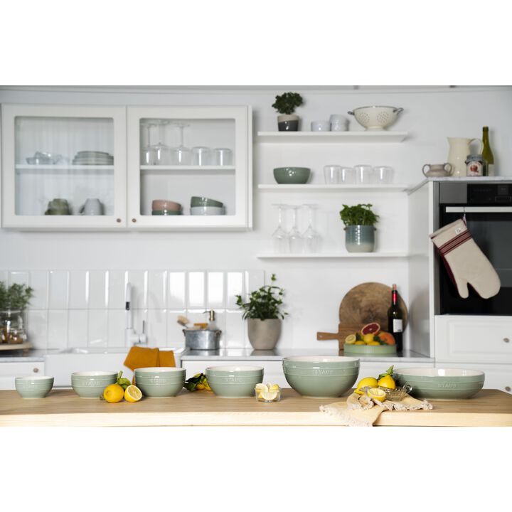 Ceramique, Schüssel 24 cm, rund, Eukalyptus, Keramik, large 3