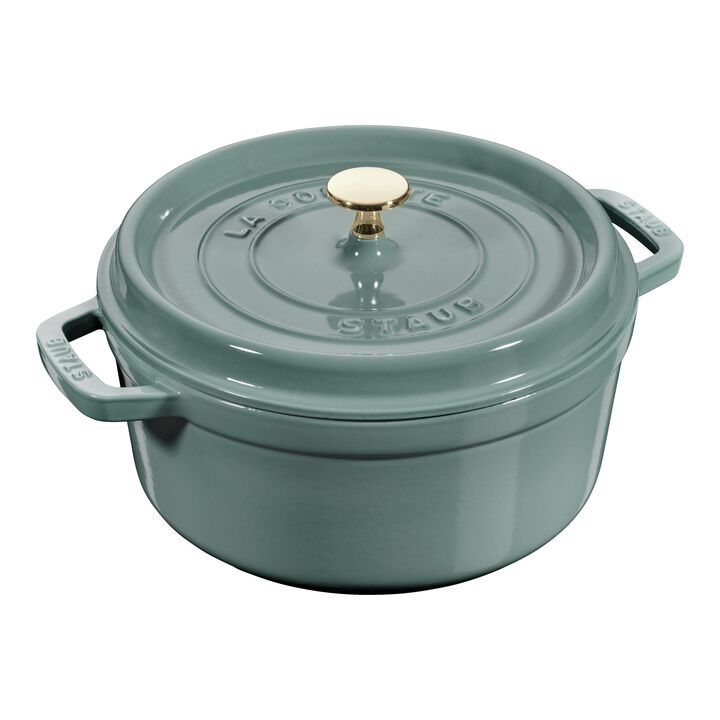 Cast Iron, 4 qt, Round, Dutch Oven, Eucalyptus, large 1