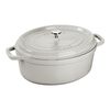 5.5 l cast iron oval Cocotte, white truffle - Visual Imperfections,,large