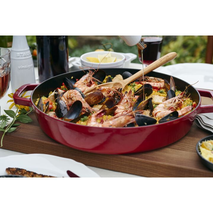 Cast Iron, 13-inch, Double Handle Fry Pan, cherry, large 4
