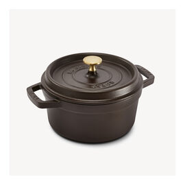 Cocotte 16 cm, Rond(e), Chocolat, Fonte