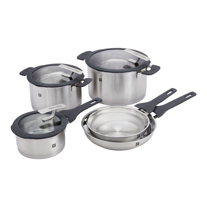 Simplify, Pots and pans set, 8-pc, stainless steel, large 1