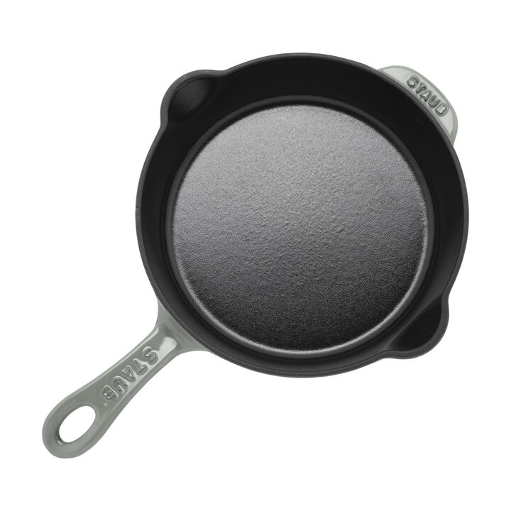 Pans, 22 cm / 8.5 inch cast iron Traditional Deep Frypan, eucalyptus, large 3