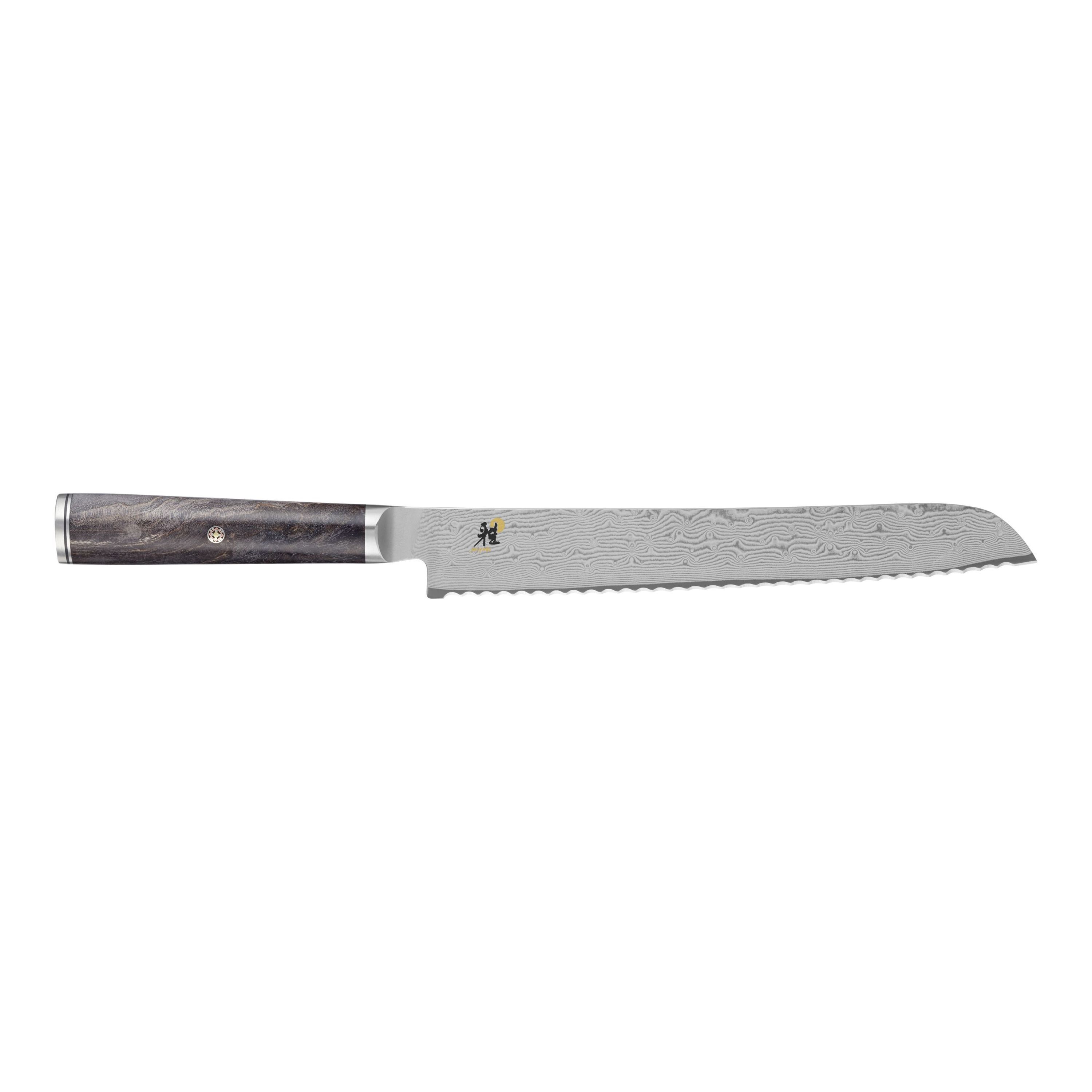 MIYABI 5000 MCD 67 Couteau à pain 24 cm, Brun, Tranchant en dents de scie