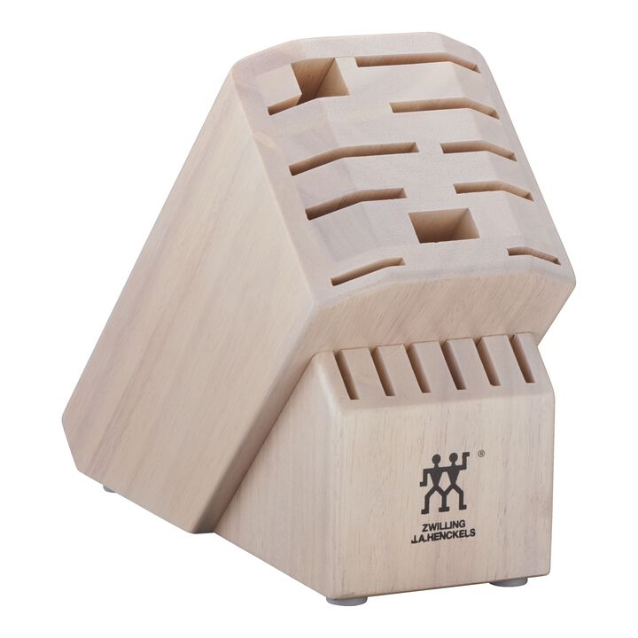 Storage, Rubberwood, Pro Solid White Knife Block Empty, large 1