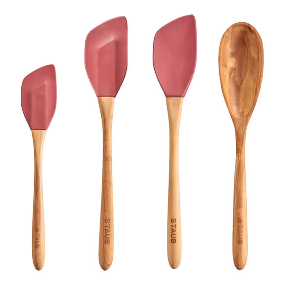 Amazon Com Rsvp Olive Wood Utensils Set Of Four Includes Curved