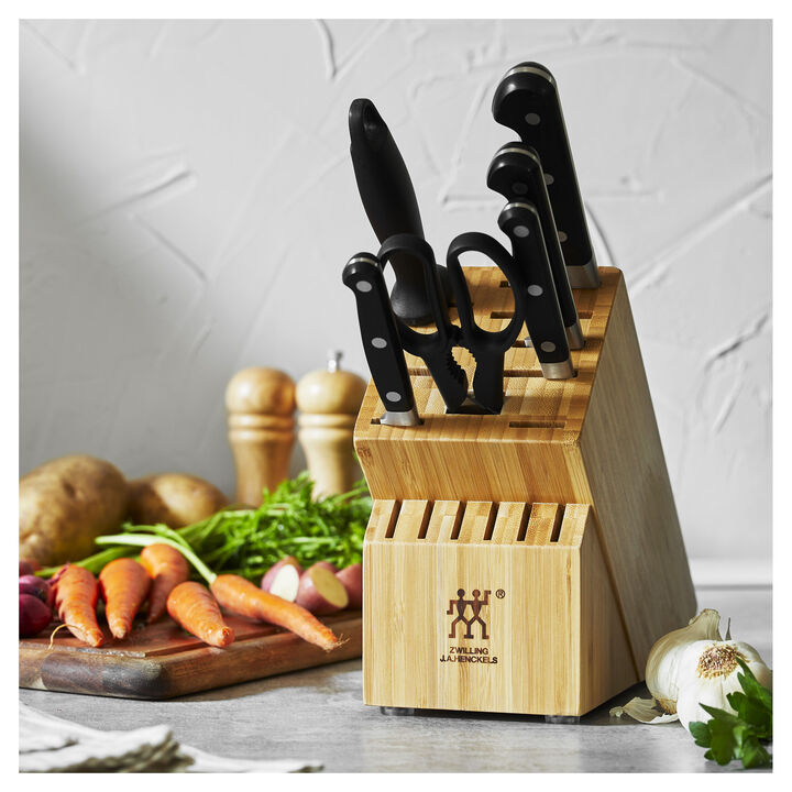 Professional S, 7-pc, Knife Block Set, bamboo, large 2
