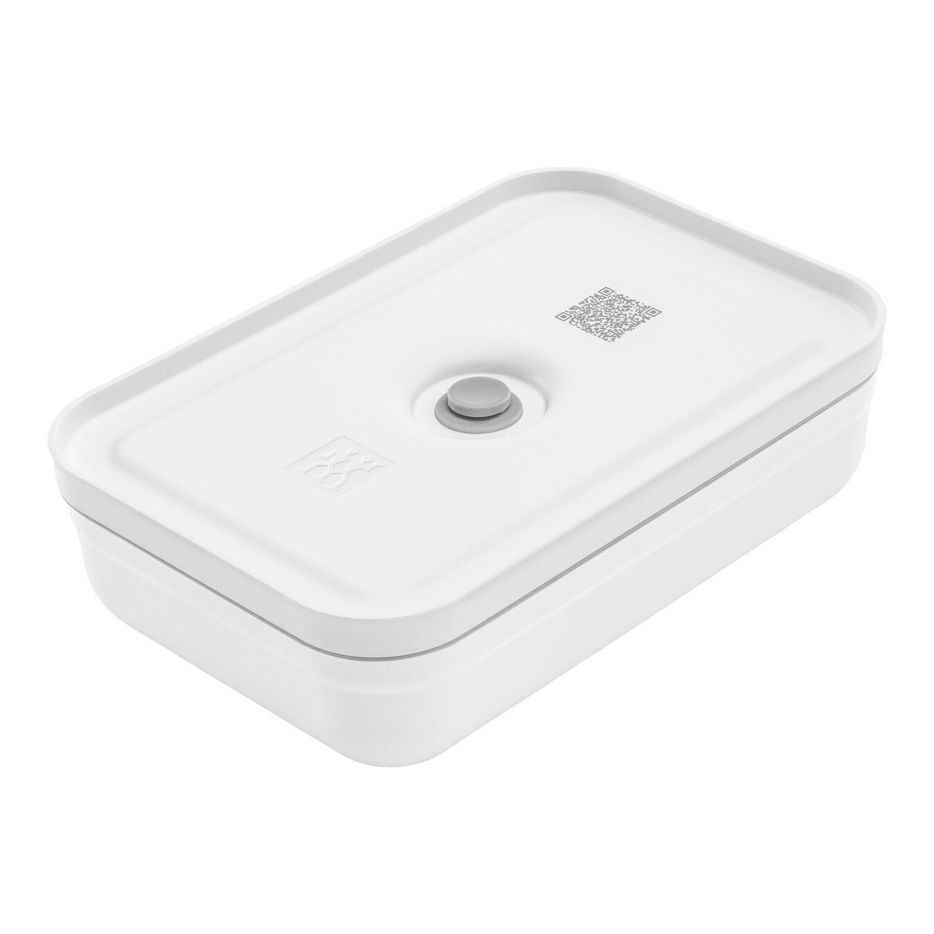 L Flat Vacuum lunch box, plastic, white-grey,,large 1