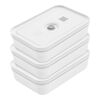Fresh & Save, Set de lunch box sous vide, 3 pi&egrave;ces / L plate, blanc-gris, plastique, small 1