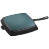 Cast Iron - Grill Pans, 12-inch, cast iron, square, Grill Pan, black matte, small 2