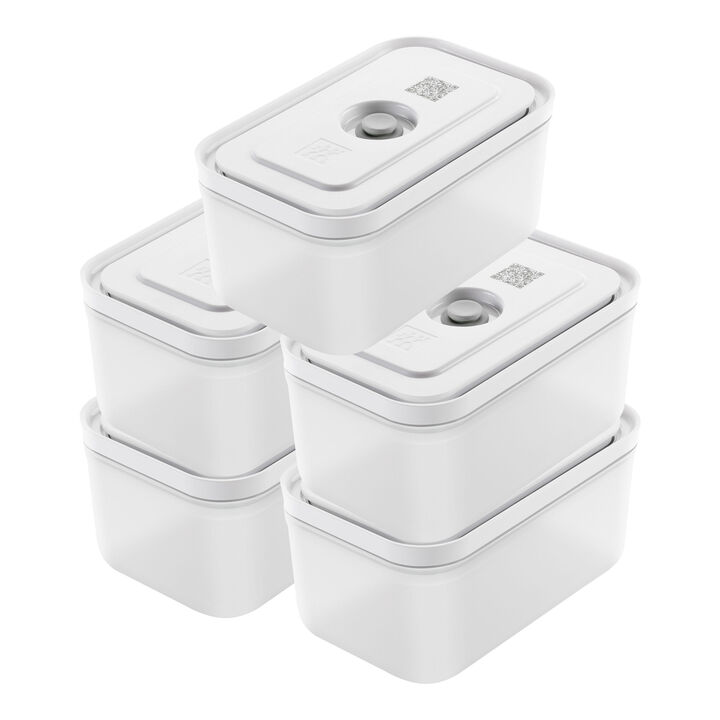 Vakuumbeholdersæt M, plast, semitransparent-grå, 5-stk., large 1