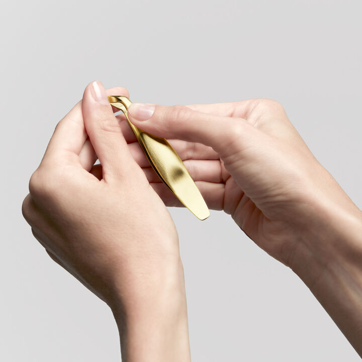 PREMIUM, Cuticle tweezers, 18/10 Stainless Steel | gold, large 4