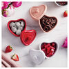 Ceramic, 3-pc, Mini Heart Dutch Oven Set, mixed colors, small 2