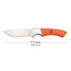 Outdoor, 3.5-inch, Hunting Knife With Leather Sheath, Orange G10, small 6