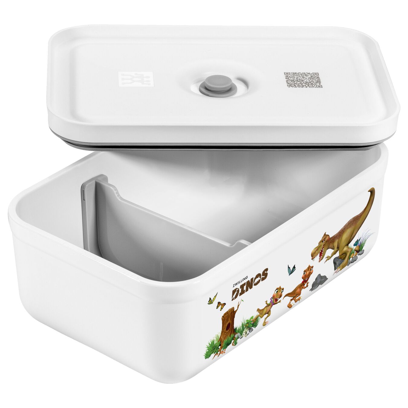 Lunch box sottovuoto L, plastica, bianco-grigio,,large 5