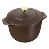 La Cocotte, Ris Cocotte 16 cm / 1,75 l, Rund, Chokolade, St&oslash;bejern, small 1