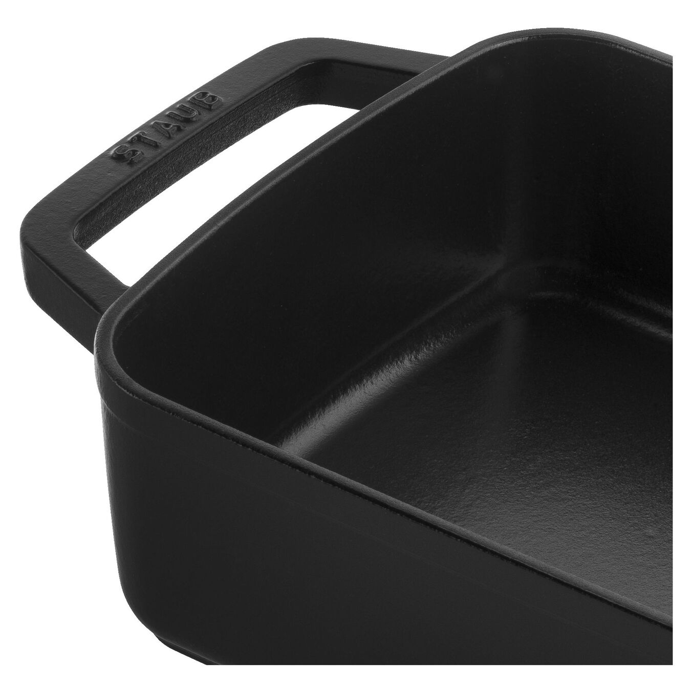 38 cm x 20 cm rectangular Cast iron Oven dish black,,large 2