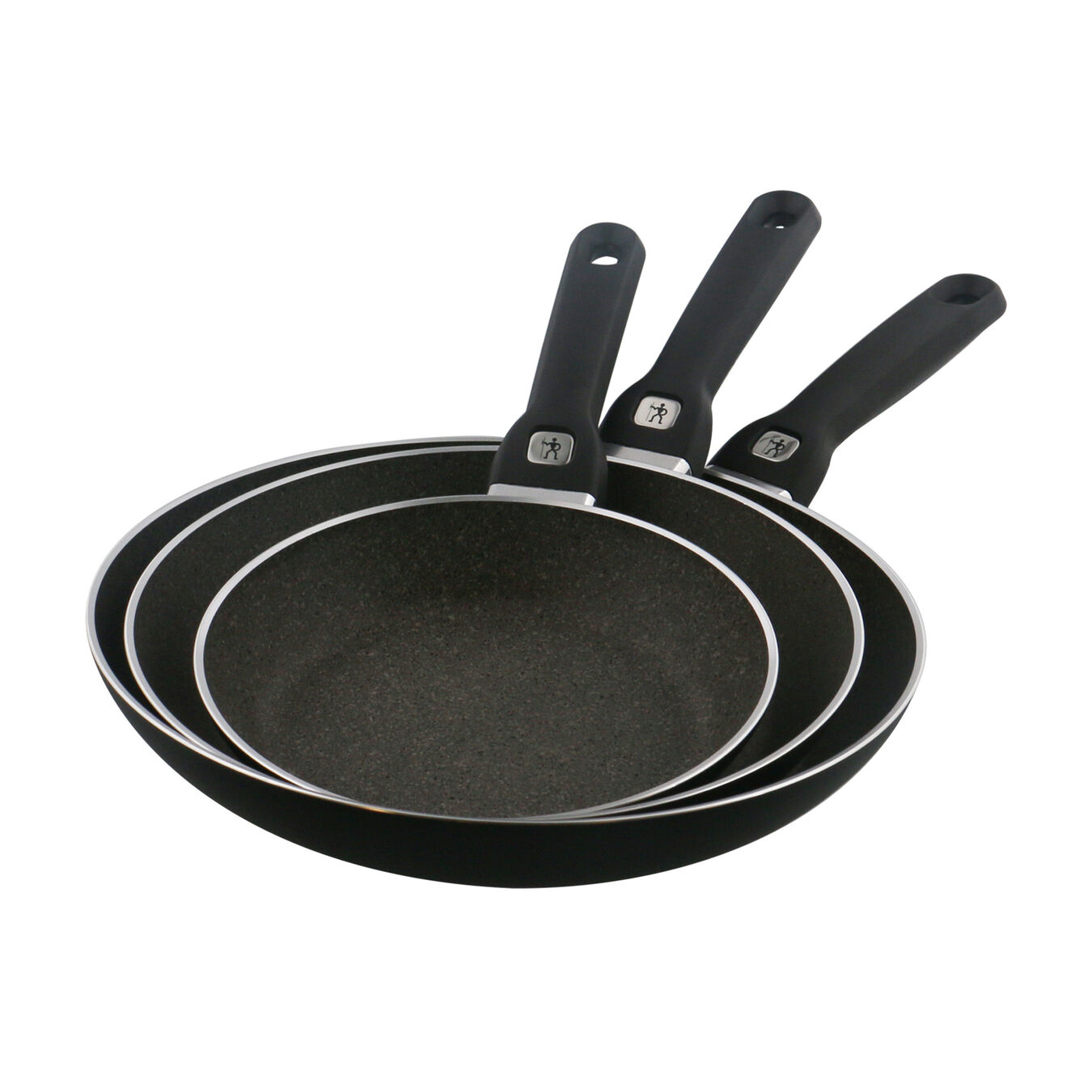 Henckels Tuscany 3pc Aluminum Nonstick Fry Pan Set Granite