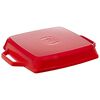 28 cm / 11 inch cast iron square Grill pan, cherry,,large