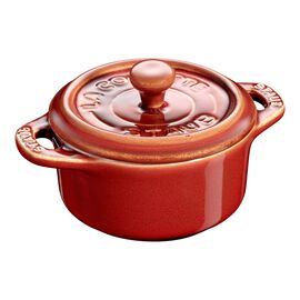 Staub Ceramique, 10 cm round Ceramic Mini Cocotte ancient-copper