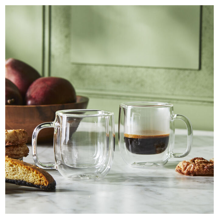 Sorrento Plus Double Wall Glassware, 2-pc Espresso Glass Mug Set, Double Wall , large 3