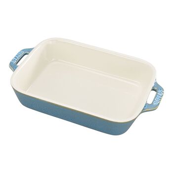 8-x 6.3-inch, rectangular, Baking Dish, rustic turquoise,,large 1