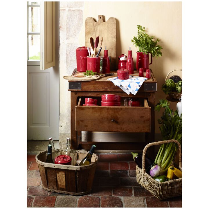 Stoneware, Utensil Holder, Cherry, large 3