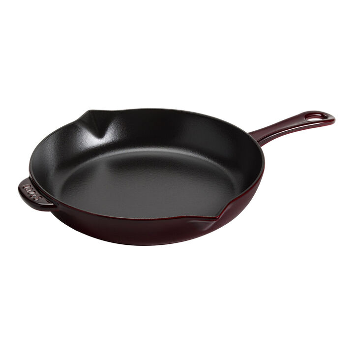 Pans, 26 cm / 10 inch cast iron Frying pan, grenadine-red, large 1