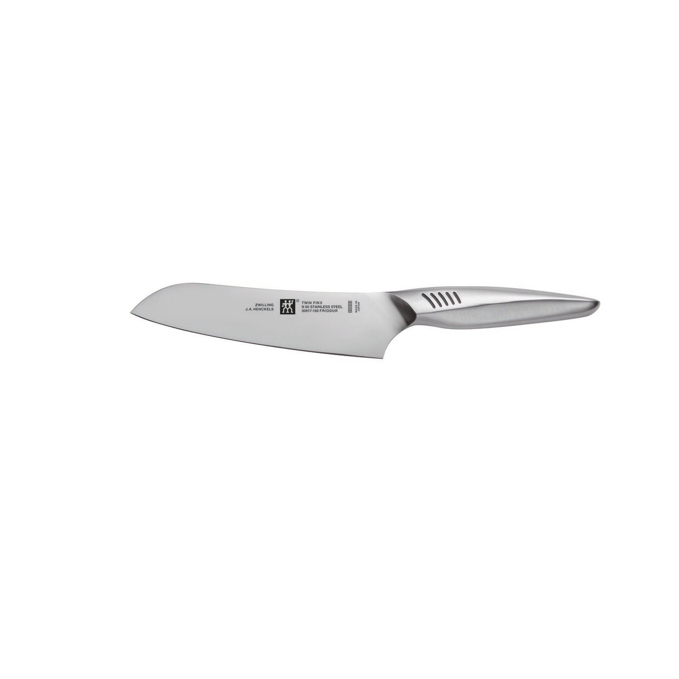 Couteau santoku 17 cm, Argent, Tranchant lisse,,large 1
