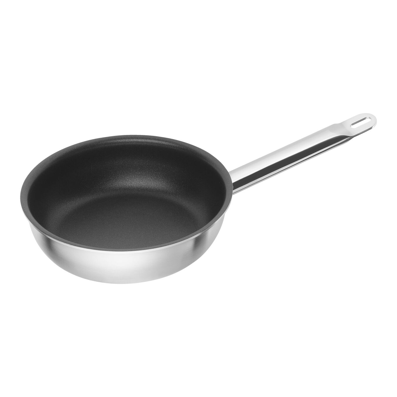 20 cm 18/10 Stainless Steel Frying pan silver-black,,large 1