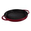 26 cm / 10 inch cast iron round Grill pan, Bordeaux,,large