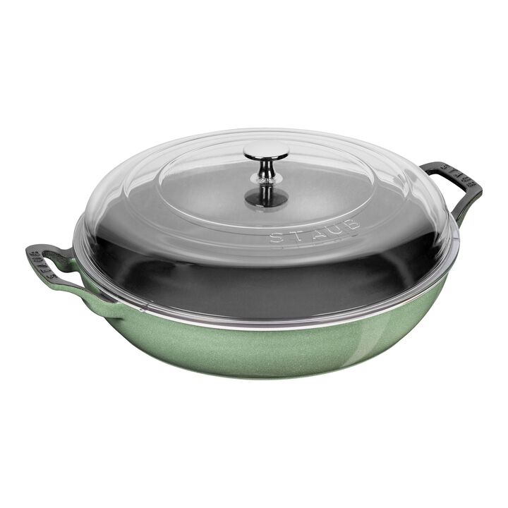 Cast Iron, 3.5 l cast iron round Heritage Braiser/Sauté Pan, sage, large 1