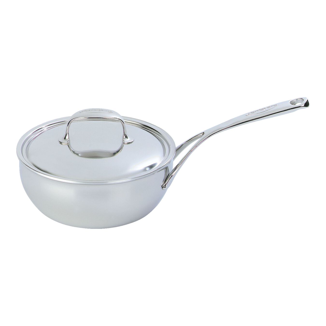 3.5 qt Saucier with Lid, 18/10 Stainless Steel ,,large 1