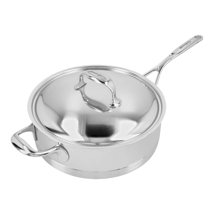 Atlantis, 5 qt Sauté Pan With Helper Handle And Lid, 18/10 Stainless Steel , large 3